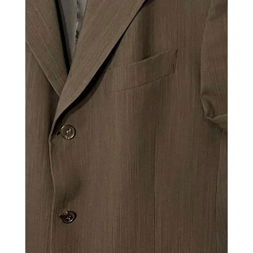 Vintage Hart Schaffner Marx Blazer Mens 40S Brown Wool Made in USA Classic Prof